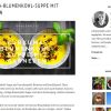 Sommerliche Kurkuma-Blumenkohl-Suppe mit Garnelen und Bestes Kürbiskernöl-Topping